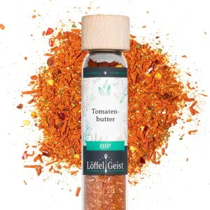 Tomatenbutter Würzmix im Reagenzglas